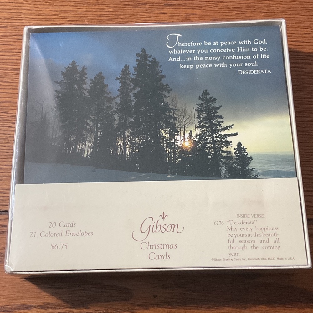 Gibson Christmas Cards with Blue and Black Design